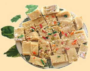 bite sized pieces of delicious burfi