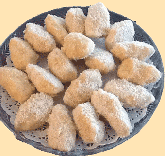 A Plate of Kolcata, a delicious dessert that has is pressed by hand to leave an imprint of the fingers clasping