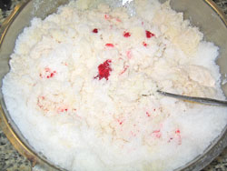 coconut with dye